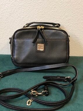 Dooney & Bourke Belvedere Ambler Black Pebbled Leather Crossbody